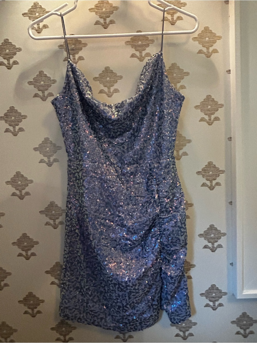 B Darlin Lavender Sequin Mini Dress